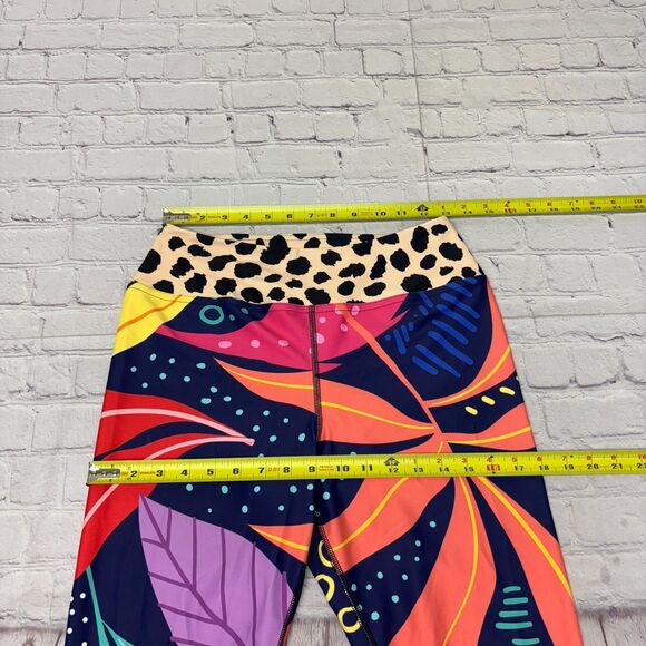 Loony Legs Women Leggings Size XL X-Large Colorful Artsy Tropical D044 -7 - Picture 2 of 16